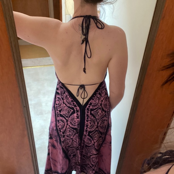 🦋[ Boutique ] Backless Tapestry Dress - Picture 7 of 12